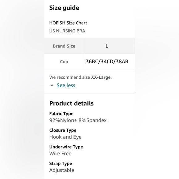 HOFISH 3PACK Nursing Maternity Bras Size L (NEW) - Picture 5 of 5